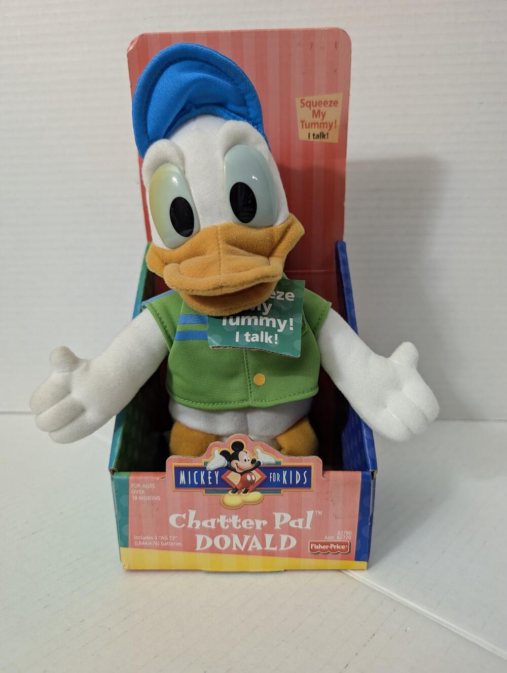 Vintage Disney Fisher-Price Chatter Pal Donald Duck Needs Batteries New